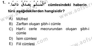 Aof Arapca 3 Dersi 2016 2017 Yili Vize Ara Sinavi Aof Soru