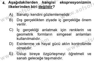 Aof Bati Edebiyatinda Akimlar 2 Dersi 2017 2018 Yili Vize Ara Sinavi Aof Soru