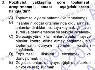 Aof Sosyolojiye Giris Dersi 2014 2015 Yili Vize Ara Sinavi Aof Soru