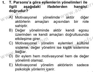 Aof Modern Sosyoloji Tarihi Dersi 2012 2013 Yili Vize Ara Sinavi Aof Soru