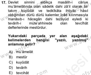 10 Sinif Osmanli Turkcesi 1 Donem 1 Yazili Sorulari