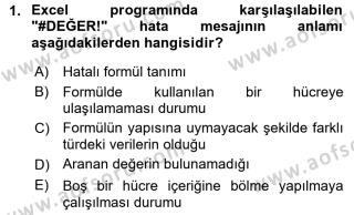 Aof Islem Tablosu Programlama Dersi 2017 2018 Yili Vize Ara Sinavi Aof Soru