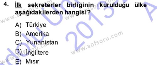 Yönetici Asistanlığı Dersi 2013 - 2014 Yılı (Vize) Ara Sınav Soruları 4. Soru