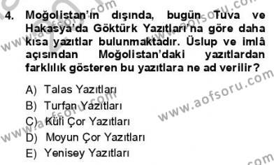 VIII-XIII. Yüzyıllar Türk Edebiyatı Dersi 2012 - 2013 Yılı (Vize) Ara Sınav Soruları 4. Soru