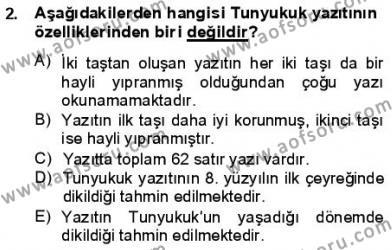 VIII-XIII. Yüzyıllar Türk Edebiyatı Dersi 2012 - 2013 Yılı (Final) Dönem Sonu Sınav Soruları 2. Soru