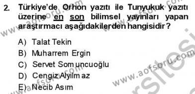 VIII-XIII. Yüzyıllar Türk Edebiyatı Dersi 2013 - 2014 Yılı (Final) Dönem Sonu Sınav Soruları 2. Soru