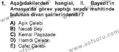 XVI. Yüzyıl Türk Edebiyatı Dersi 2012 - 2013 Yılı Tek Ders Sınav Soruları 1. Soru