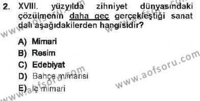 XVIII. Yüzyıl Türk Edebiyatı Dersi 2012 - 2013 Yılı Tek Ders Sınav Soruları 2. Soru