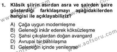 XIX. Yüzyıl Türk Edebiyatı Dersi 2012 - 2013 Yılı (Vize) Ara Sınav Soruları 1. Soru