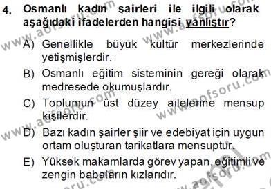 XIX. Yüzyıl Türk Edebiyatı Dersi 2013 - 2014 Yılı (Final) Dönem Sonu Sınav Soruları 4. Soru
