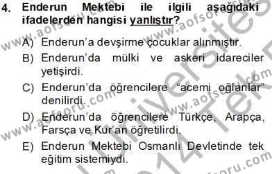XIX. Yüzyıl Türk Edebiyatı Dersi 2013 - 2014 Yılı Tek Ders Sınav Soruları 4. Soru
