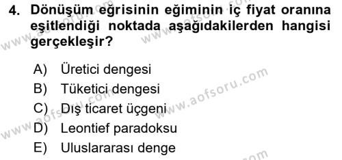 Aof Uluslararasi Iktisat Teorisi Dersi 2018 2019 Yili Donem Sonu Sinavi Aof Soru