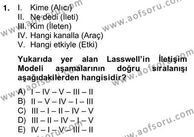 Sözlü ve Sözsüz İletişim Dersi 2012 - 2013 Yılı (Vize) Ara Sınav Soruları 1. Soru