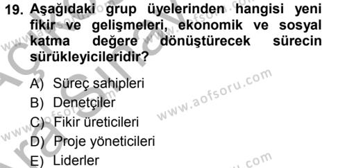 Aof Yenilik Yonetimi Dersi 2012 2013 Yili Ara Sinavi Aof Soru