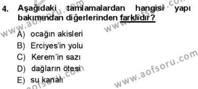 Türkçe Cümle Bilgisi 1 Dersi 2012 - 2013 Yılı (Vize) Ara Sınav Soruları 4. Soru