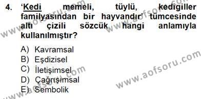 Genel Dilbilim 2 Dersi 2014 - 2015 Yılı (Final) Dönem Sonu Sınav Soruları 4. Soru