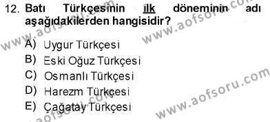 Türk Dili 1 Dersi Ara Sınavı Deneme Sınav Soruları 12. Soru