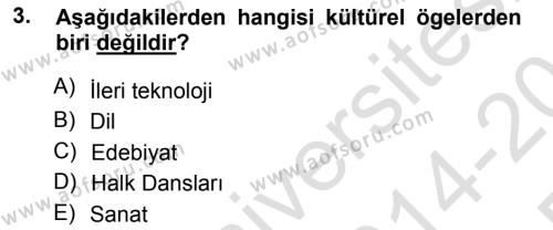Türk Dili 1 Dersi 2014 - 2015 Yılı Tek Ders Sınav Soruları 3. Soru
